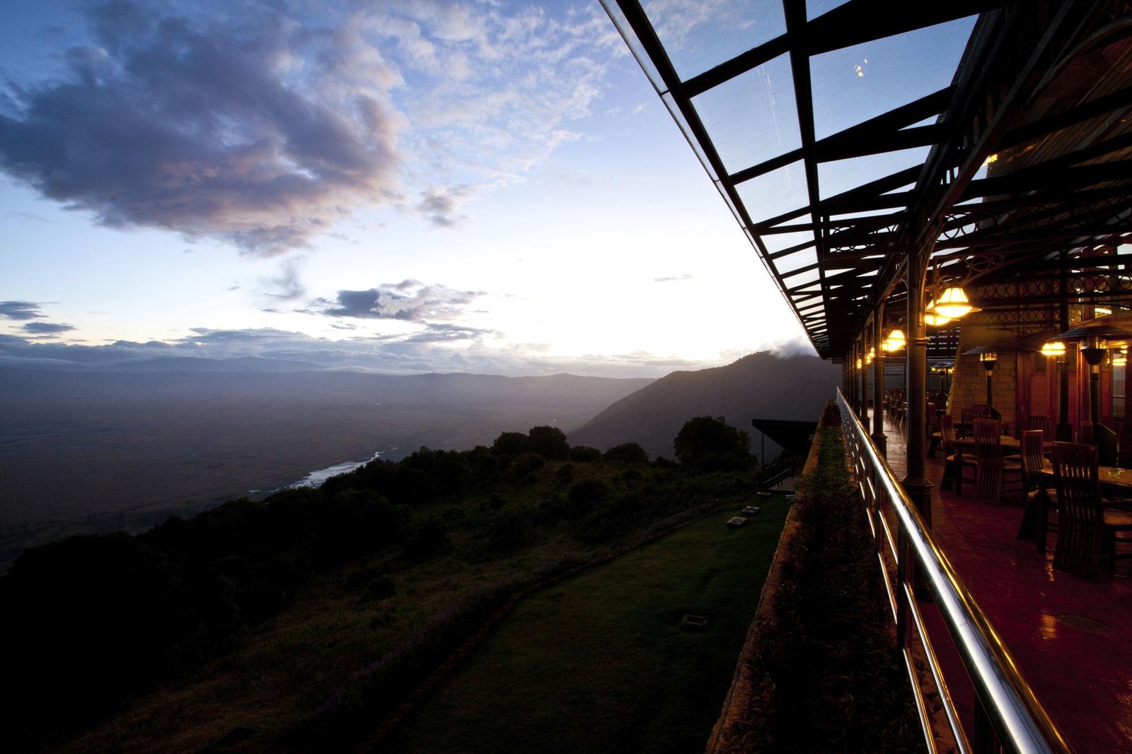 Ngorongoro Crater Lodge — opulent architecture on the crater rim